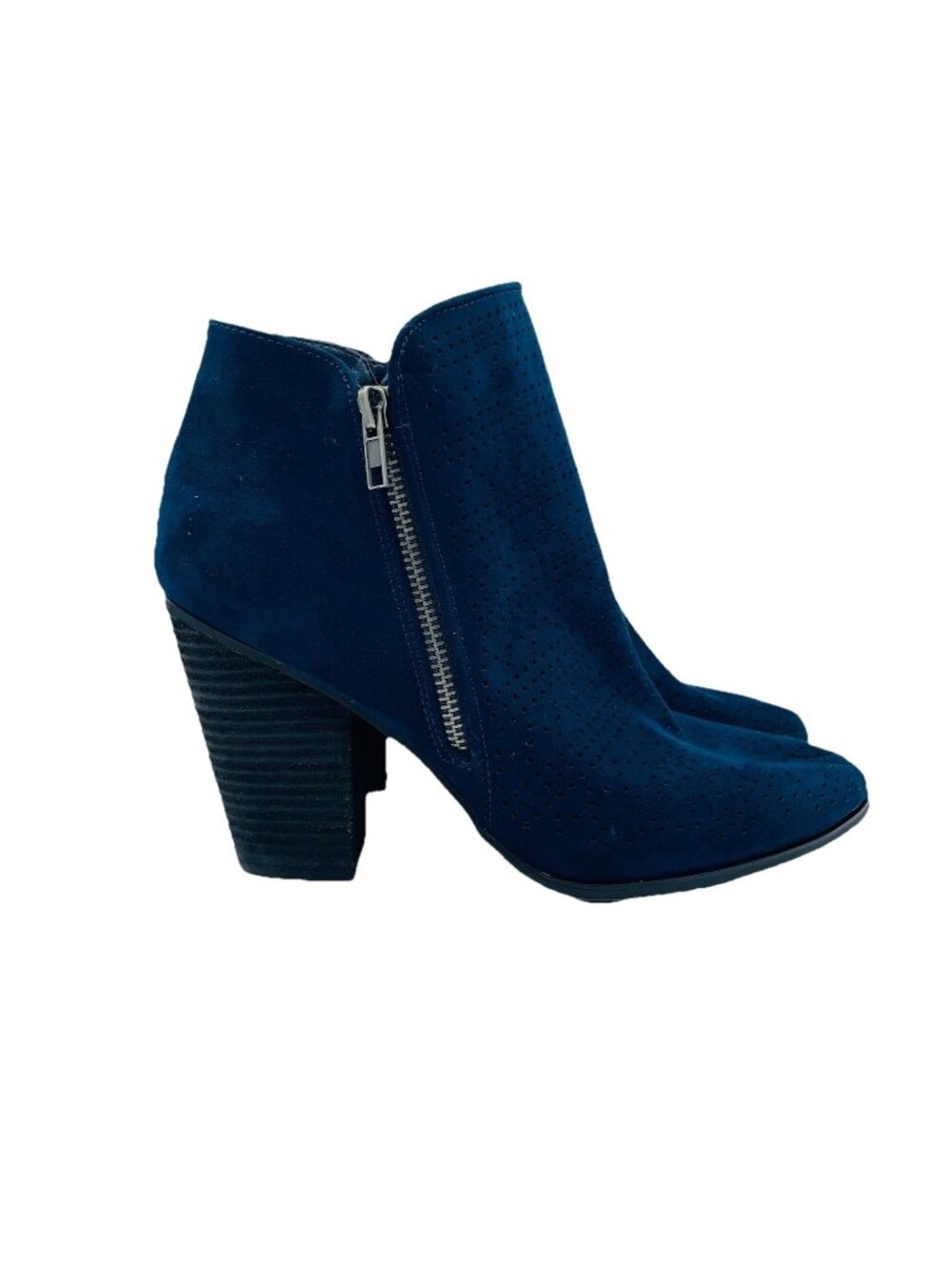 Carlos By Carlos Santana Boots Womens Size 10 M Blue Hacey Heeled Ankle Booties